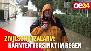 Zivilschutzalarm Kärnten versinkt im Regen [upl. by Crowe]