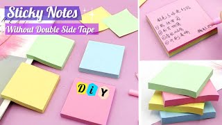 DIY sticky notes without double sided tape  how to make sticky notes at home [upl. by Eenalem630]