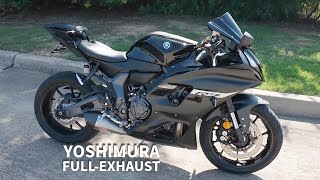 YAMAHA R7 Yoshimura vs Akrapovic Full Exhaust Sound Comparison  MustHave Mods [upl. by Zeugirdor]