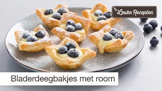 Bladerdeegbakjes met room [upl. by Marena525]