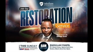 PASTOR AROME IDUH  RESTORATION SERVICE  SUNDAY 18TH AUGUST 2024 [upl. by Zoltai]