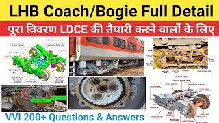 LHB CoachFIAT Bogie Parts name amp all dimensions Clearances tech je ntpc ChamanLalRailway [upl. by Eyllib]