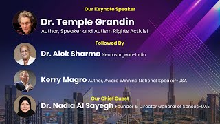 Dr Temple Grandin Dr Alok Sharma Dr Kerry Magro amp Dr Nadia Al Sayegh speak at ICAN Dubai 2023 [upl. by Innob472]