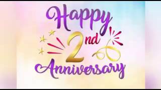 Happy 2nd Anniversary wishes  Happy 2nd Anniversary whatsapp status [upl. by Adlihtam394]