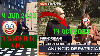 🤣🤡Patricia Bullrich es una mentirosa Al final se une con Larreta🤡🤡🤡argentina [upl. by Bazluke]