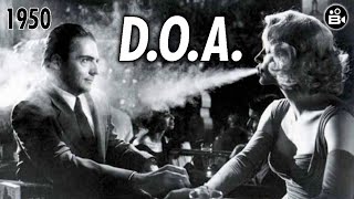 DOA  1950  Edmond OBrien Pamela Britton  Film Noir Classic Mystery Crime Thriller [upl. by Atims]