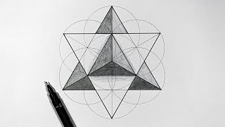 Drawing a Star Tetrahedron  Real Time Sacred Geometry Tutorial [upl. by Wilson]