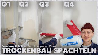 TROCKENBAU Q1Q4 spachteln einfach erklärt die BESTE ANLEITUNG die du anschauen kannst 👷🏼‍♂️ [upl. by Swee751]