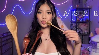 ASMR  Scooping  Eating Your Face With A Wooden Spoon 🥄 mouth sounds amp personal attention [upl. by Nickelsen825]