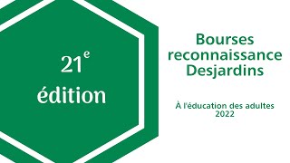 Bourses reconnaissance Desjardins 2022 [upl. by Indihar]