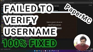 Working Failed to verify username Minecraft on PaperMC Aternos TLuncher Localhost 100 FIXED ✅ [upl. by Ijies]