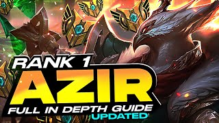 HOW TO PLAY REWORKED AZIR  FULL INDEPTH GUIDE  RANK 1 CHALLENGER MID [upl. by Iraj]