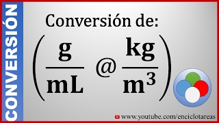 Convertir de gmL a kgm³  Conversión de unidad [upl. by Margalit505]