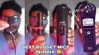 Best Budget Mics for YouTubePodcast to Buy in India in 2024  50010K Budget [upl. by Maurine]