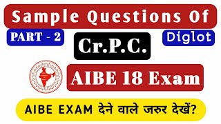 CrPC imp questions For AIBE  AIBE 2023  24  BCI  AIBE 18 applicants must watch [upl. by Nahor]