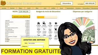 Créer une application de budget mensuel sur excel à partir de zéro [upl. by Gary]