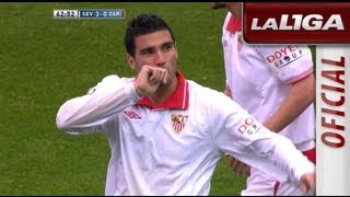 Gol de Reyes 30 en el Sevilla FC  Real Zaragoza  HD [upl. by Namijneb176]