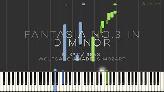 Mozart Fantasia in D Minor Piano Tutorial Synthesia K 397  385g No3 – Dirk Chan [upl. by Ydwor]