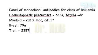 Leukemia classification  Monoclonal antibodies [upl. by Froma]