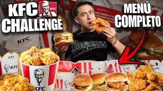 PUEDO COMER el MENÚ COMPLETO de KFC y VIVIR para CONTARLO 🍗  Especial 100000 Suscriptores🔥 [upl. by Broome]