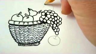 How To Draw A Bowl Of Fruit [upl. by Akenahc]