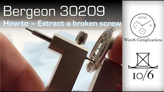 Bergeon 30209 Extract Broken Screw from Watch Plate [upl. by Valtin73]