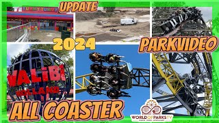 Walibi Holland 2024  All Coasters Parkvideo Alle Achterbahnen amp Highlights – RollerCoaster Xpress [upl. by Ledeen574]