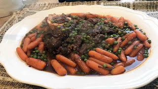 Braisé de bœuf aux petit pois carottes Un plat réconfortant de saison [upl. by Barbie756]