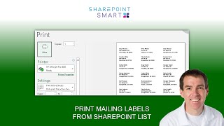 Print Mailing Labels From a SharePoint List [upl. by Hainahpez]