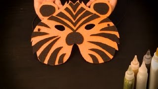 Cómo hacer un antifaz de tigre  Antifaces de animales para niños [upl. by Christina113]