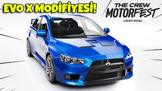 Mitsubishi Lancer Evo X Modifiyesi ve Online Yarış  The Crew Motorfest [upl. by Berry]