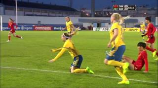 Algarve Cup Kina  Sverige 20170303 [upl. by Eiclud]