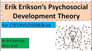 Psychosocial Development Theory by Erik Erikson for CTETBedDSSSBKVS [upl. by Sorac45]