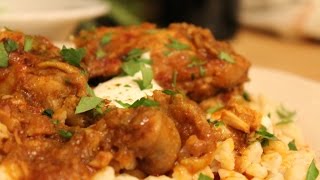 Easy Homemade Hungarian Chicken Paprikash  a Complete Meal with Nokedli and Cucumber Salad [upl. by Weiler]