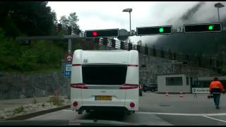 Autotrein goppenstein  kandersteg met de caravan [upl. by Innavoig]