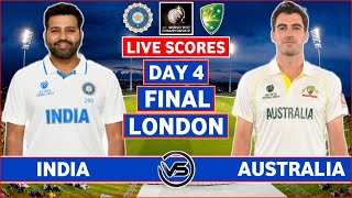 WTC Final Live India v Australia Day 4 Live Scores  IND v AUS Final Live Scores Only  2nd Session [upl. by Ahsain28]