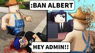 Roblox kid got mad at me then got an ADMIN to BAN ME [upl. by Tay]