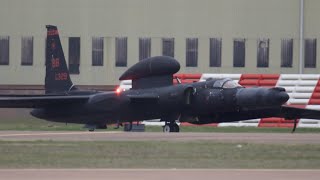 ✈ Lockheed U2S Black01 680329 Departure from RAF Fairford [upl. by Keverne604]