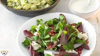 Chicory pomegranate and feta salad [upl. by Drawoh441]