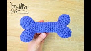 Jak zrobić kość zabawkę dla psa  ilta4crochet  crochet dog bone toy [upl. by Aicilanna]