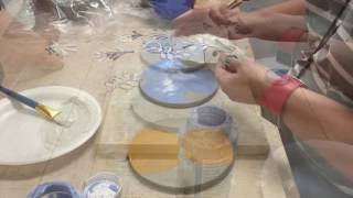 Paper Stencil and Under Glaze Demo [upl. by Petersen261]