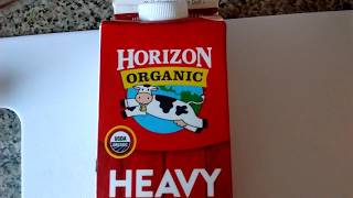 Organic heavy whipping cream Horizon [upl. by Ynehteb]