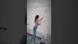 CÓMO TRANSFORMA UNA PARED EN MINUTOS CON SOLO UN RODILLO 🎨🏠 [upl. by Oiruam]