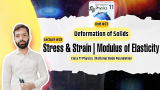 Stress and Strain  Modulus of Elasticity  Class 11 Physics By NBF 2024  Lecture 03 [upl. by Neliac]