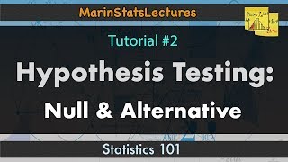 Hypothesis Testing Null amp Alternative Hypothesis I Statistics 101 2  MarinStatsLectures [upl. by Rybma130]