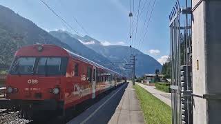 Abfahrt des Regionalexpress 1885 am 14072024 in Dorfgastein [upl. by Adnohsak]