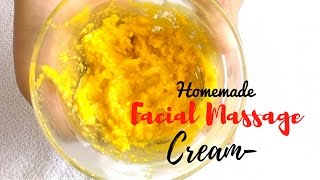 Homemade Facial Massage Cream For Glowing Bright And Smooth skin [upl. by Wash]