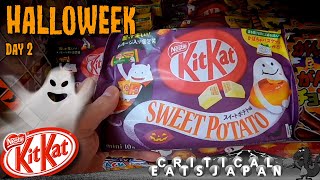 Japanese Halloween Kit Kat  Halloweek 🎃 Day 2 with Laura [upl. by Ahtnahc462]