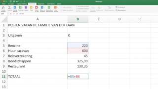 Het totaal berekenen in Excel [upl. by Nnylakcaj864]