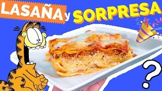 RECETA DE LASAÑA DE GARFIELD  SORPRESA MUY COOL  La Cooquette [upl. by Ybba240]